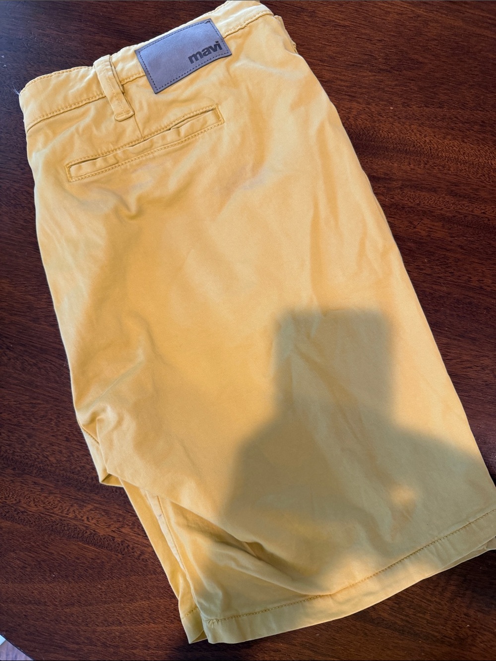Mavi Men's Yellow Flat-Front Chino Shorts